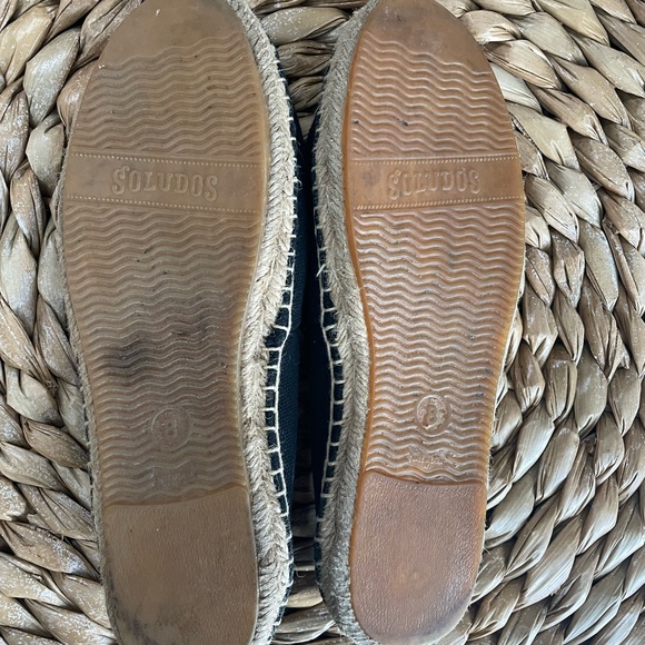 Soludos womens size 8 smoking slipper. Black canvas - Picture 2 of 6